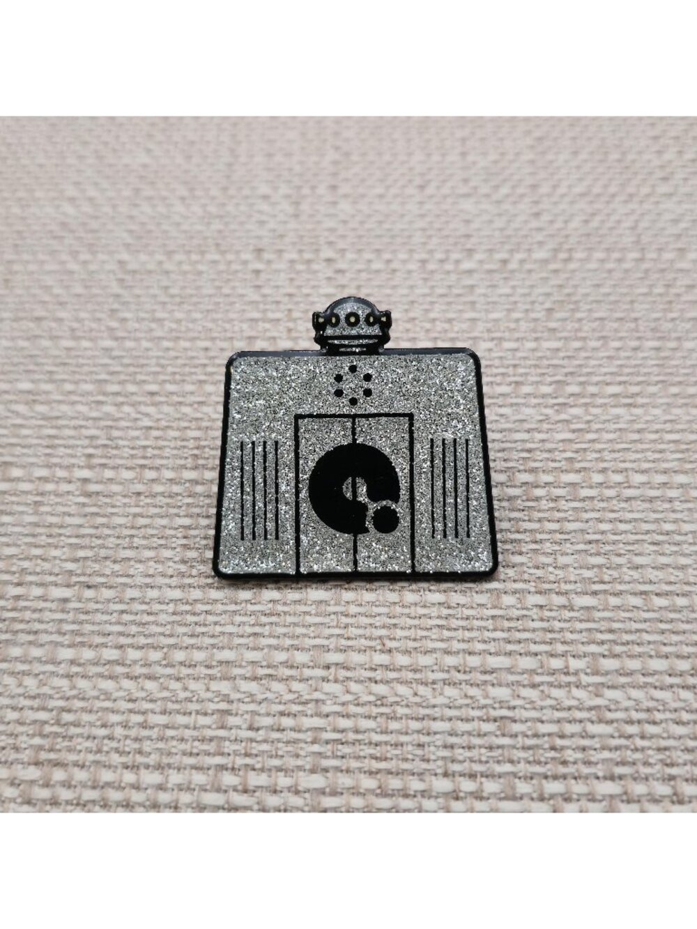 Disney Tower of Terror Service Elevator Mickey Mouse Silver Glitter Pin A8753